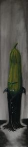 Count-Cucumber, 2021, Acryl auf Leinwand, 20x100 cm